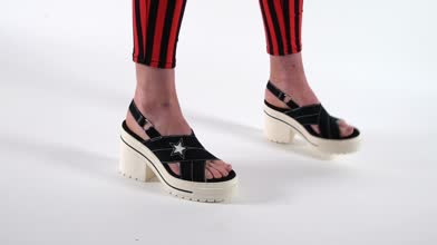 womens black & white converse one star heel sandal sandals | schuh