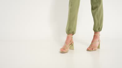 Womens Green schuh Storm Strappy Sandal High Heels | schuh